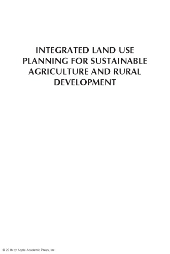 Integrated Land Use Planning For Sustainable Agriculture And Rural Development Chandra