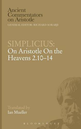 Simplicius On Aristotle On The Heavens 21014 Simplicius Ian Mueller