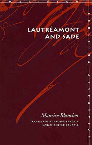 Lautramont And Sade 1st Edition Maurice Blanchot Stuart Kendall