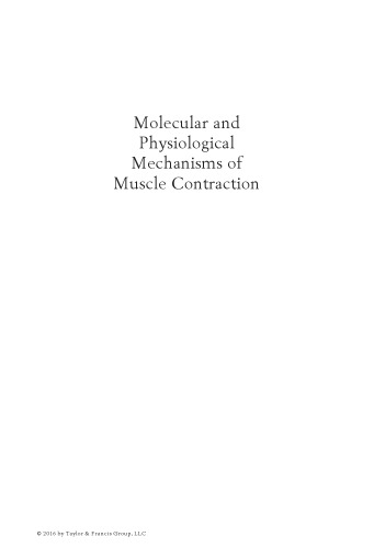 Molecular And Physiological Mechanisms Of Muscle Contraction Morel