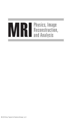 Mri Physics Image Reconstruction And Analysis Iniewski Krzysztof Majumdar