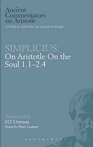 On Aristotle On The Soul 1124 Simplicius Trans J O Urmson