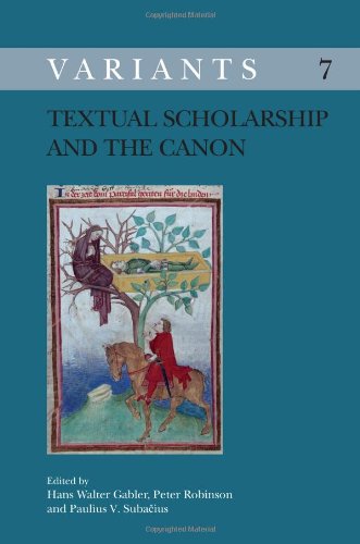 Textual Scholarship And The Canon Gabler Hans Walter Robinson