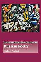 The Cambridge Introduction To Russian Poetry Wachtel Michael