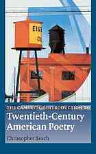 The Cambridge Introduction To Twentiethcentury American Poetry Beach