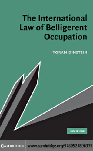 The International Law Of Belligerent Occupation Dinstein Yoram