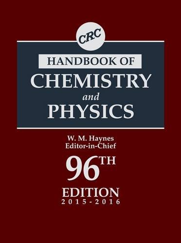 Crc Handbook Of Chemistry And Physics 96th Edition 96th Edition William M Haynes