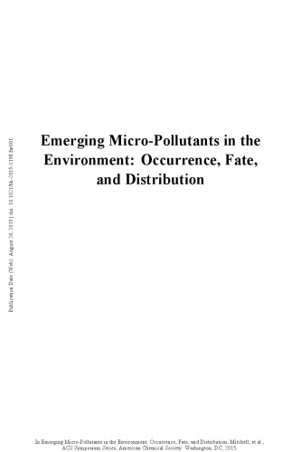 Emerging Micropollutants In The Environment Occurrence Fate And Distribution Kurwadkar
