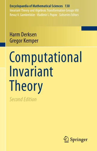 Computational Invariant Theory 2nd Ed Harm Derksen Gregor Kemper