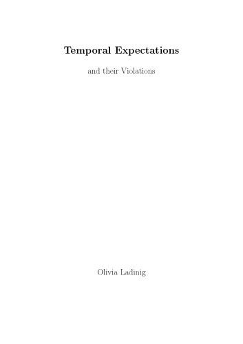Temporal Expectations And Their Violations Phd Thesis Olivia Ladinig