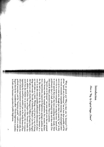 Speech Acts In Literature Jhillis Miller