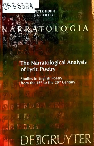 The Narratological Analysis Of Lyric Poetry Peter Hhn Jens Kiefer