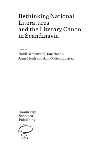 Rethinking National Literatures And The Literary Canon In Scandinavia Lnngren