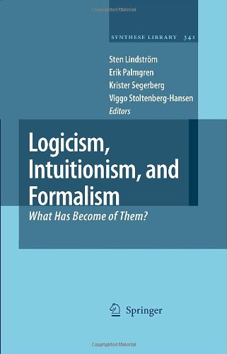 Logicism Intuitionism And Formalism What Has Become Of Them Sten Lindstrm