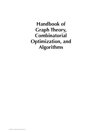 Handbook Of Graph Theory Combinatorial Optimization And Algorithms Arumugam