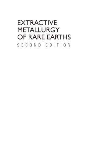 Extractive Metallurgy Of Rare Earths Second Edition Gupta C K Krishnamurthy