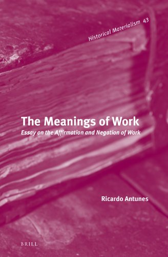 The Meanings Of Work Essay On The Affirmation And Negation Of Work Antunes