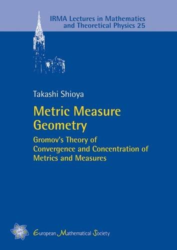 Metric Measure Geometry Gromovs Theory Of Convergence And Concentration Of Metrics And Measures Takashi Shioya