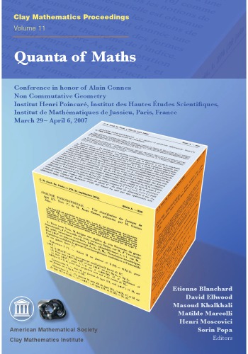 Quanta Of Maths Conference In Honor Of Alain Connes Non Commutative Geometry Paris 1997 1st Edition Etienne Blanchard