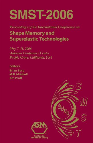 Smst2006 Proceedings Of The International Conference On Shape Memory And Superelastic Technologies 1st Edition Jim Proft