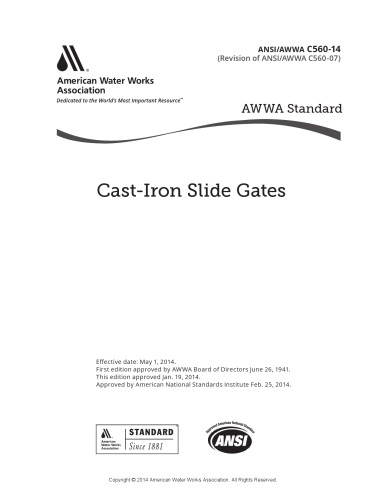 Ansiawwa C56014 Castiron Slide Gates Not Available