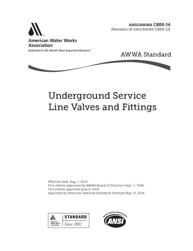 Underground Service Line Valves And Fittings Not Available