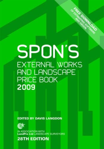Spons External Works And Landscape Price Book 2009 28th Edition Davis Langdon