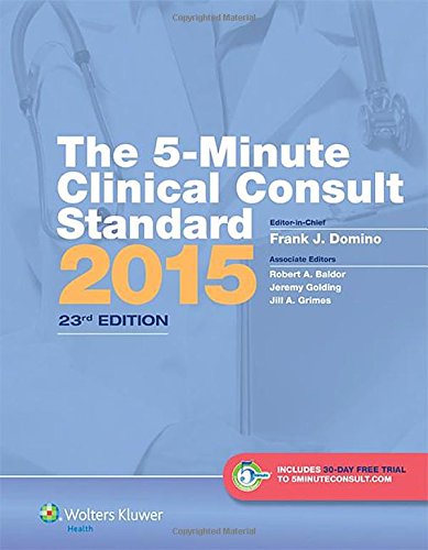 The 5minute Clinical Consult Standard 2015 23th Edition Frank J Domino Et Al Eds