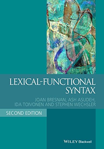 Lexicalfunctional Syntax 2nd Edition Joan Bresnan Ash Asudeh