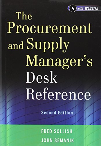 The Procurement And Supply Managers Desk Reference 2e 2nd Fred Sollish