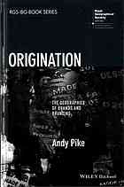 Origination The Geographies Of Brands And Branding Pike Andy
