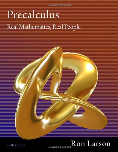 Precalculus Real Mathematics Real People 6th Edition Ron Larson