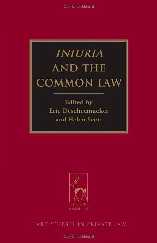 Iniuria And The Common Law Eric Descheemaeker Helen Scott