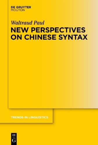 New Perspectives On Chinese Syntax Waltraud Paul