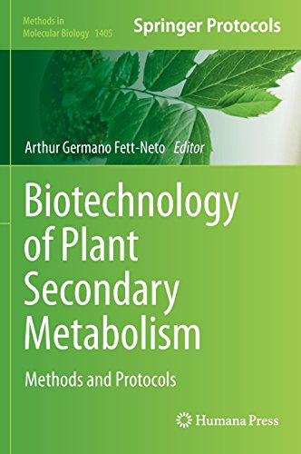 Biotechnology Of Plant Secondary Metabolism Methods And Protocols Arthur Germano Fettneto