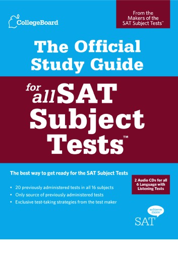 The Official Study Guide For All Sat Subject Tests The College Board