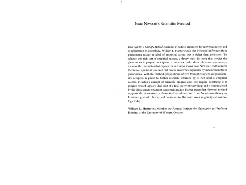 Isaac Newtons Scientific Method Turning Data Into Evidence About Gravity And Cosmology William L Harper