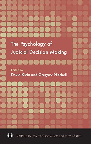 The Psychology Of Judicial Decision Making 1st Edition David E Klein