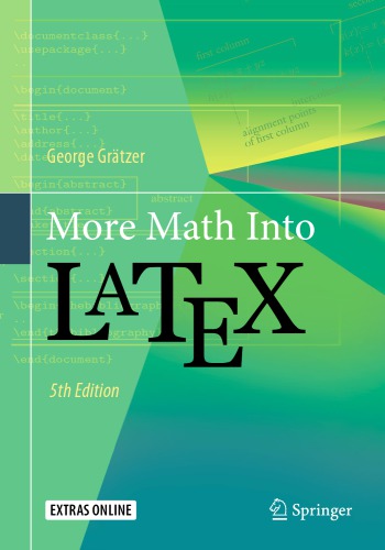 More Math Into Latex 5th Edition Grtzer George