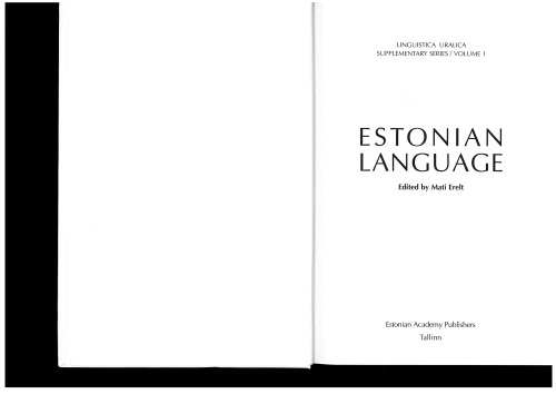 Estonian Language Erelt Mati