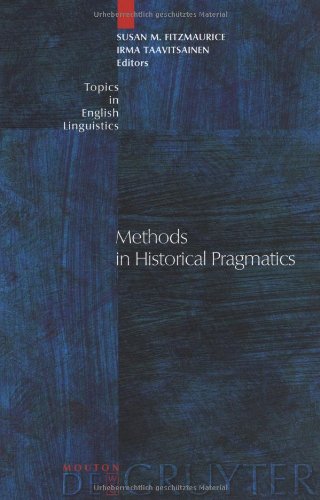 Methods In Historical Pragmatics Susan M Fitzmaurice Irma Taavitsainen