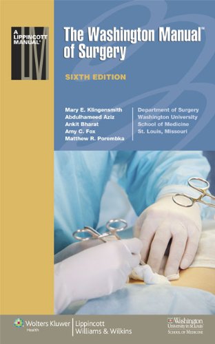 The Washington Manual Of Surgery 6th Mary E Klingensmith Abdulhameed Aziz