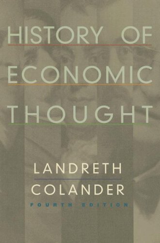 History Of Economic Thought 4th Ed Colander David C Landreth