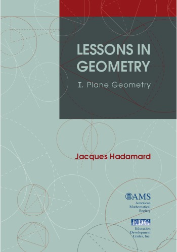 Lessons In Geometry Volume I Plane Geometry 1st Edition Jacques Hadamard Mark Saul Translator