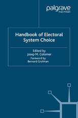The Handbook Of Electoral System Choice Josep M Colomer Eds