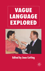 Vague Language Explored Joan Cutting Eds