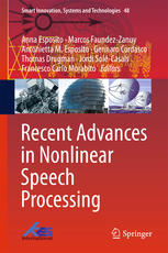 Recent Advances In Nonlinear Speech Processing 1st Edition Anna Esposito