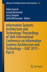 Information Systems Architecture And Technology Proceedings Of 36th International Conference On Information Systems Architecture And Technology Isat 2015 Part Ii 1st Edition Adam Grzech