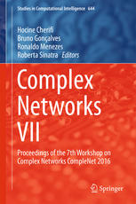 Complex Networks Vii Proceedings Of The 7th Workshop On Complex Networks Complenet 2016 1st Edition Hocine Cherifi