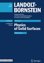 Physics Of Solid Surfaces Subvolume A 1st Edition G Chiarotti